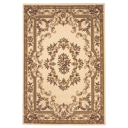 Homeroots 7 ft. 7 in. x 10 ft. 10 in. Polypropylene Ivory Area Rug 349695